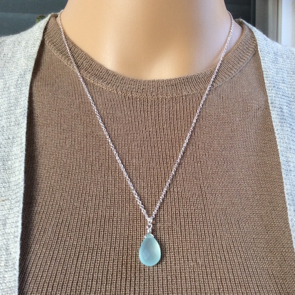 Sterling Silver Chalcedony Necklace - Picture 4 of 10